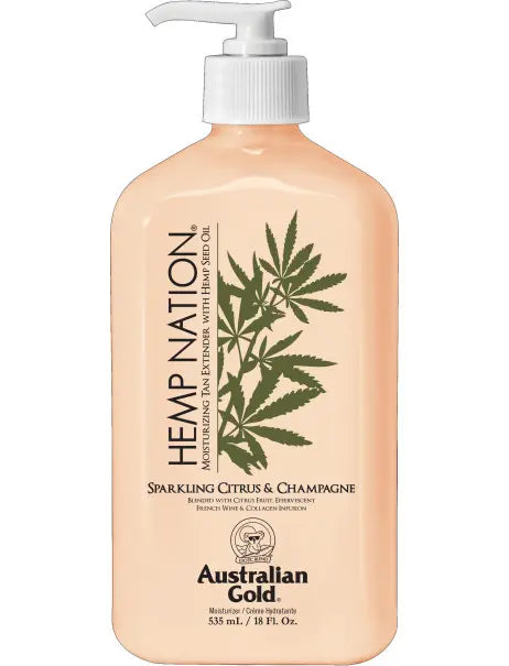 Australian Gold Hemp Nation Sparkling Citrus & Champagne Tan Extender Body Lotion Зволожуючий лосьйон після засмаги Цитрусові та французьке вино