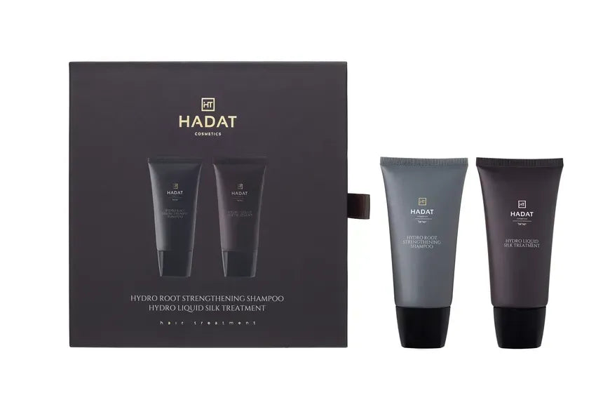 Подарунковий Набір для Росту Волосся Hadat Hydro Root Strengthening Shampoo + Hadat Hydro Liquid Silk Treatment (70 ml)