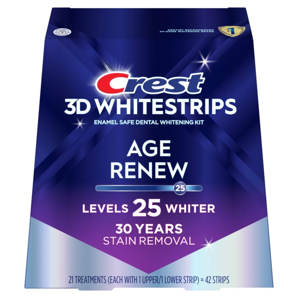 Смужки для відбілювання зубів Crest Age Renewal до 25 рівня* (1/2 курсу на 10 діб**)
