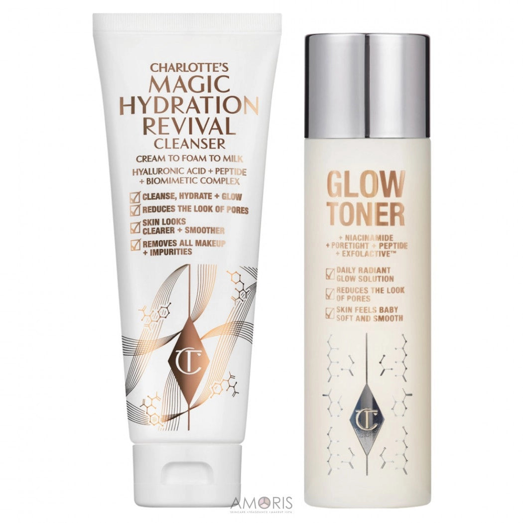 Charlotte Tilbury Magic Cleanse, Tone And Glow Duo Set