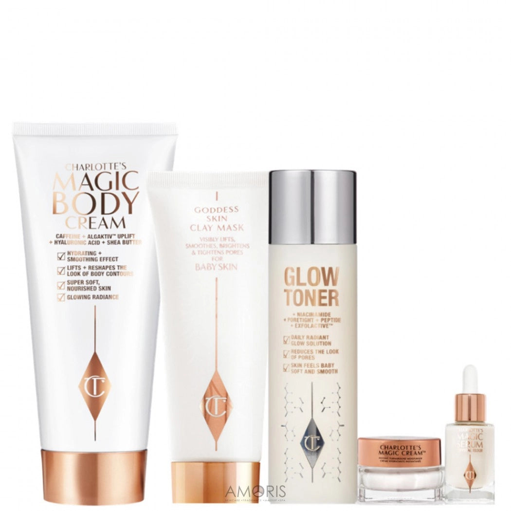 Charlotte Tilbury Wedding Prep, Target And Glow Skincare Routine Set