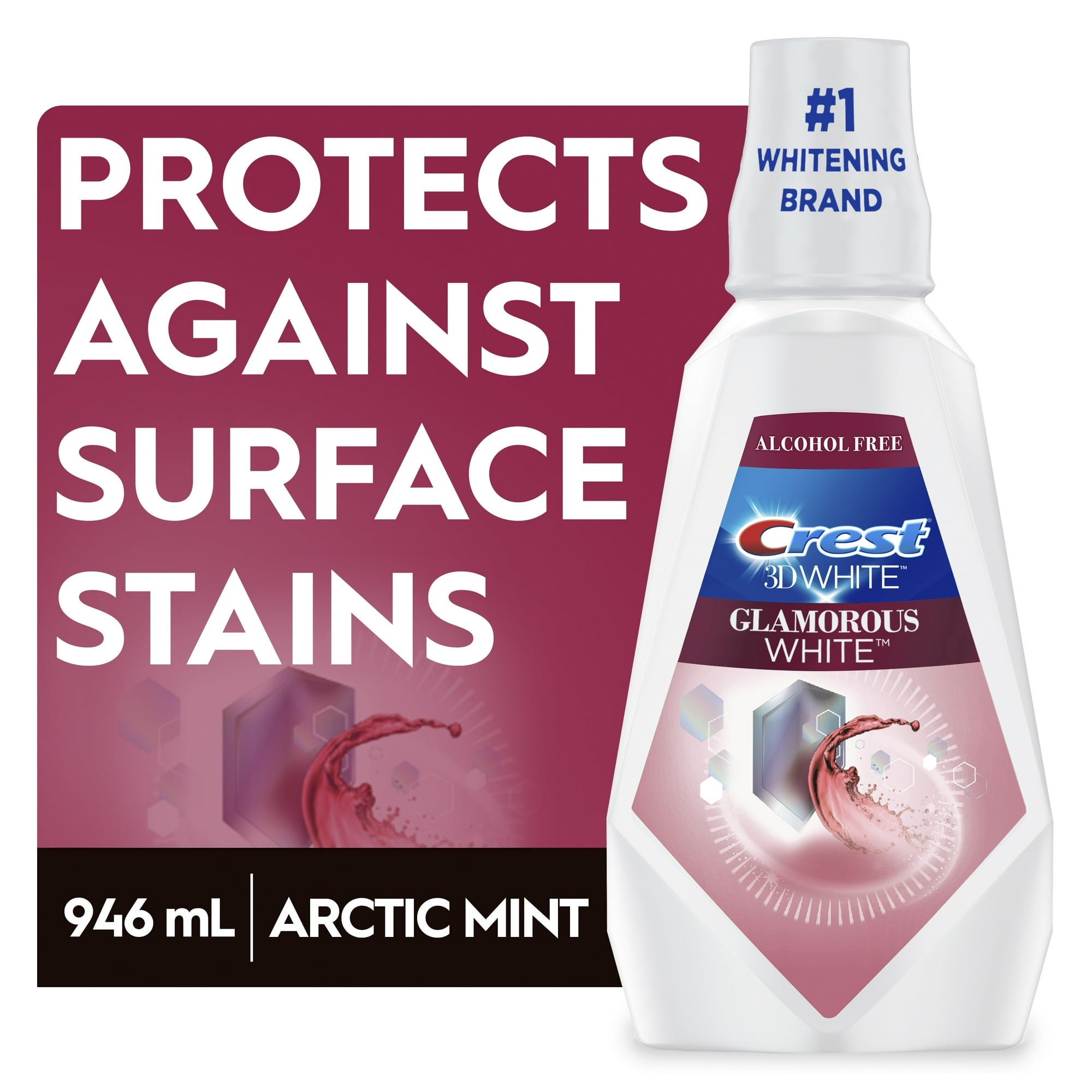 Відбілюючий Ополіскувач для ротової порожнини Crest 3D White Glamorous White 946 ml