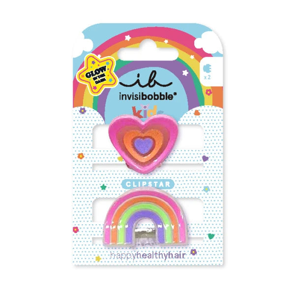 Заколка для Волоссяся Invisibobble CLIPSTAR GLOW KIDS Happy Heart