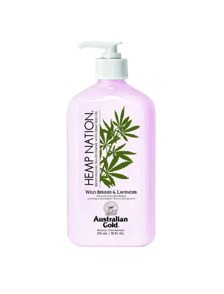 Australian Gold Hemp Nation Wild Berries & Lavender Body Lotion Зволожувальний лосьйон для продовження засмаги Лісові ягоди та лаванда