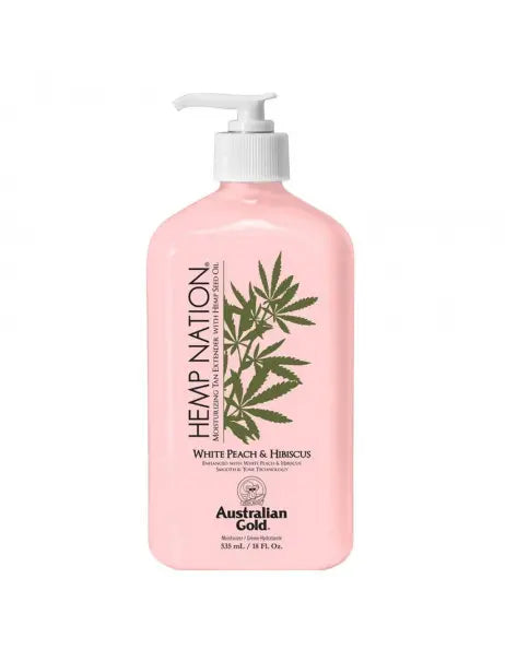 Australian Gold Hemp Nation White Peach & Hibiscus Body Lotion Зволожувальний лосьйон для продовження засмаги Білий персик і гібіскус