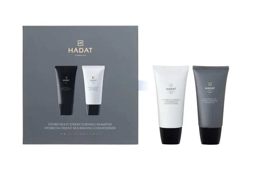 Подарунковий Набір для Інтенсивного Росту Волосся Hadat Hydro Root Strengthening Shampoo + Hadat Hydro Nutrient Nourishing Conditioner (70 ml)