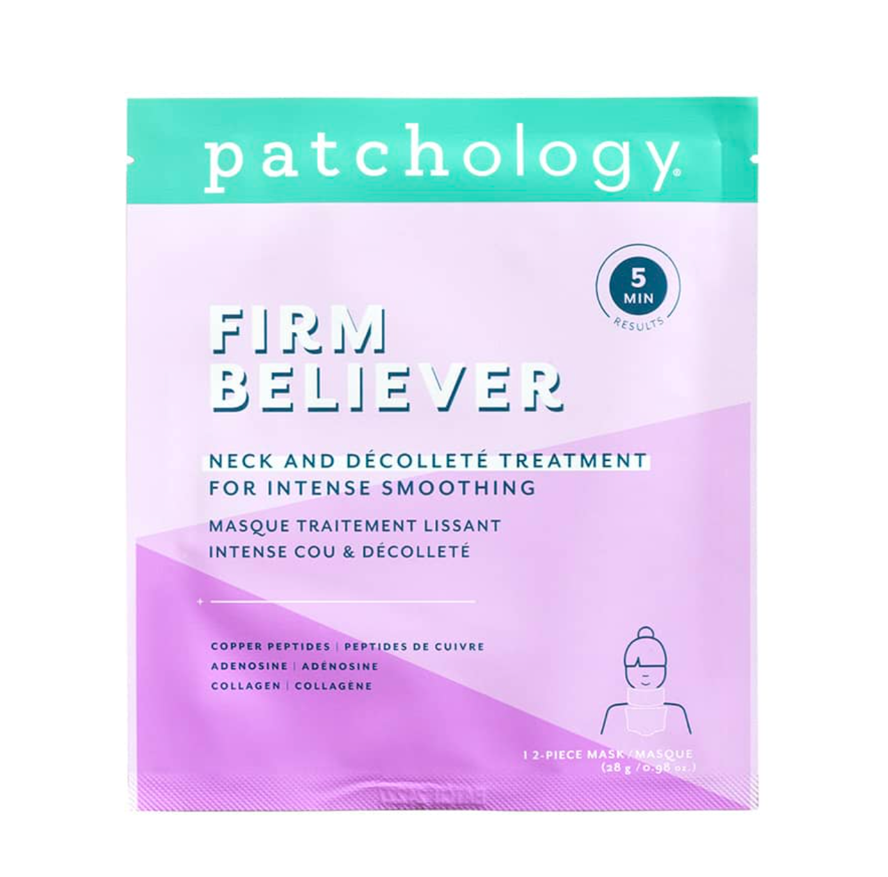 Patchology Firm Believer Neck & Décolleté Treatment - Розгладжуюча маска для шиї та декольте