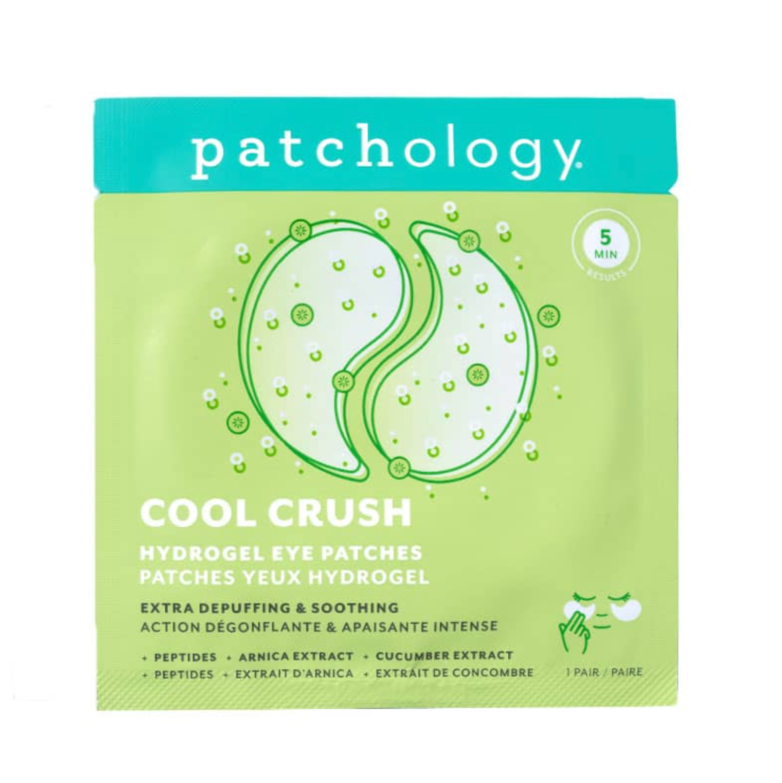 Patchology Cool Crush Extra-Depuffing Hydrogel Eye Patches - Гідрогелеві патчі для зменшення набряків під очима