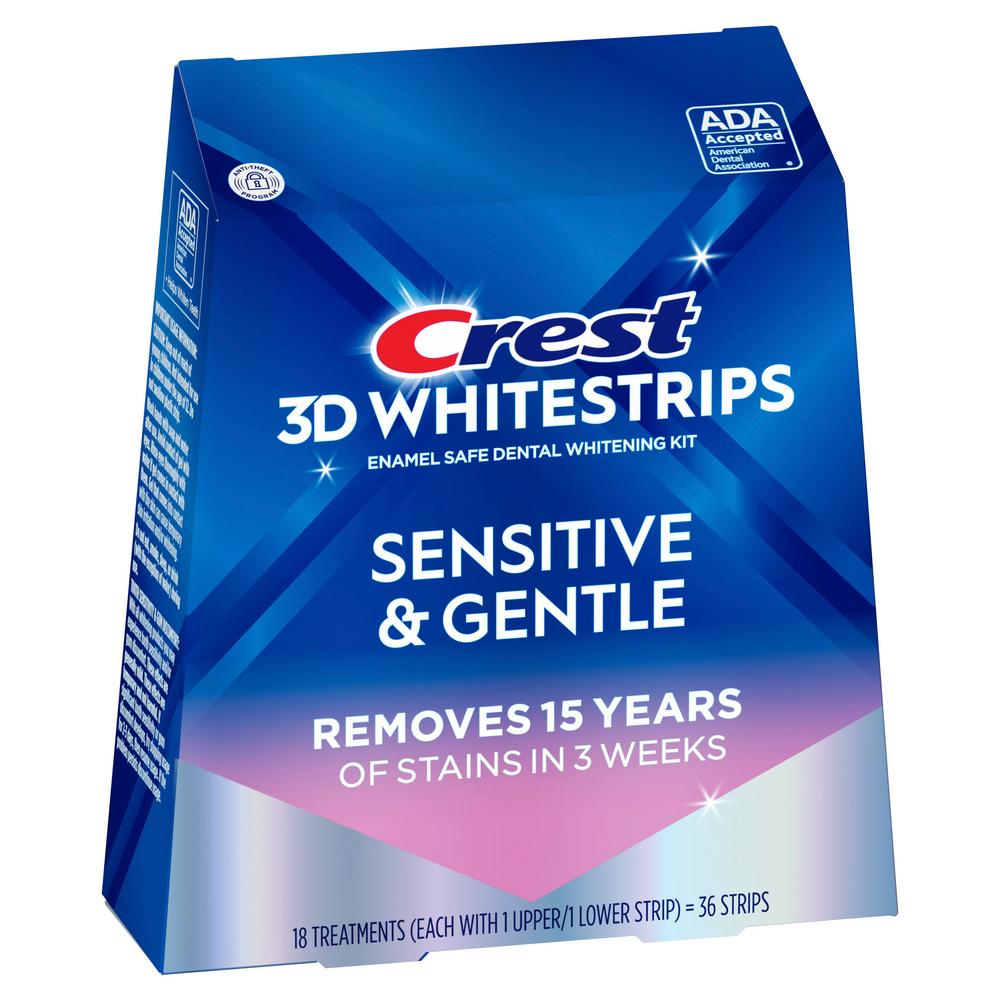 Смужки для відбілювання Чутливих зубів Crest Sensitive & Gentle до 7 рівня (повний курс на 18 діб)