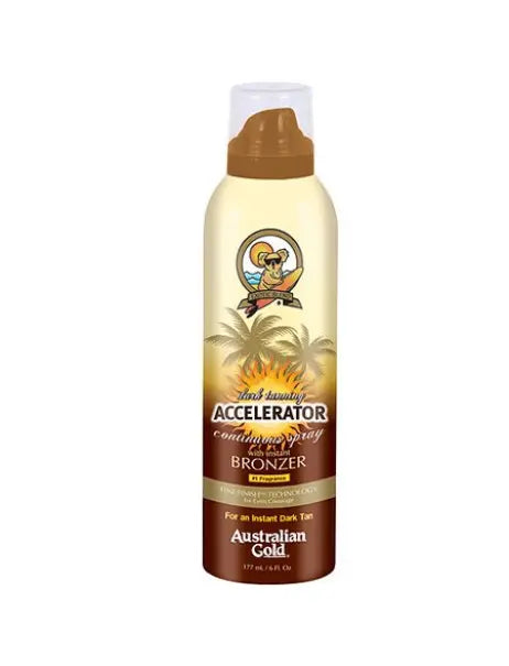 Australian Gold Dark Tanning Accelerator Continuous Spray with Instant Bronzer Спрей для засмаги з бронзантов в аерозолі
