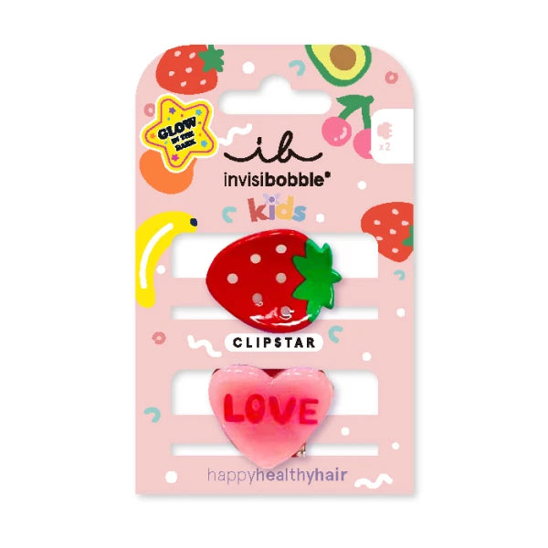 Заколка для Волоссяся Invisibobble CLIPSTAR GLOW KIDS Frutti Strawberry