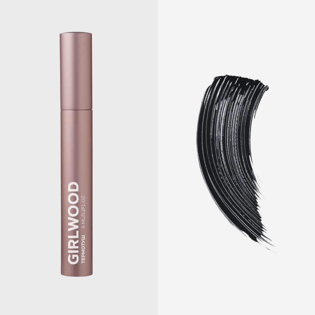Термотуш для вій Girlwood у чорному і коричневому кольорах
