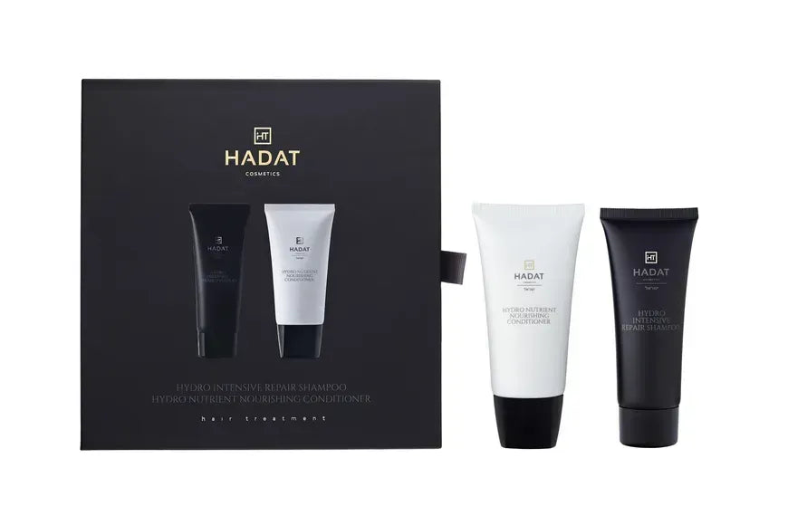 Подарунковий Набір для Інтенсивного Відновлення Волосся Hadat Hydro Intensive Repair Shampoo + Hadat Hydro Nutrient Nourishing Conditioner (70 ml)