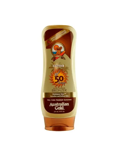 Australian Gold SPF 50 Lotion With Bronzer Сонцезахисний крем для засмаги c бронзантов