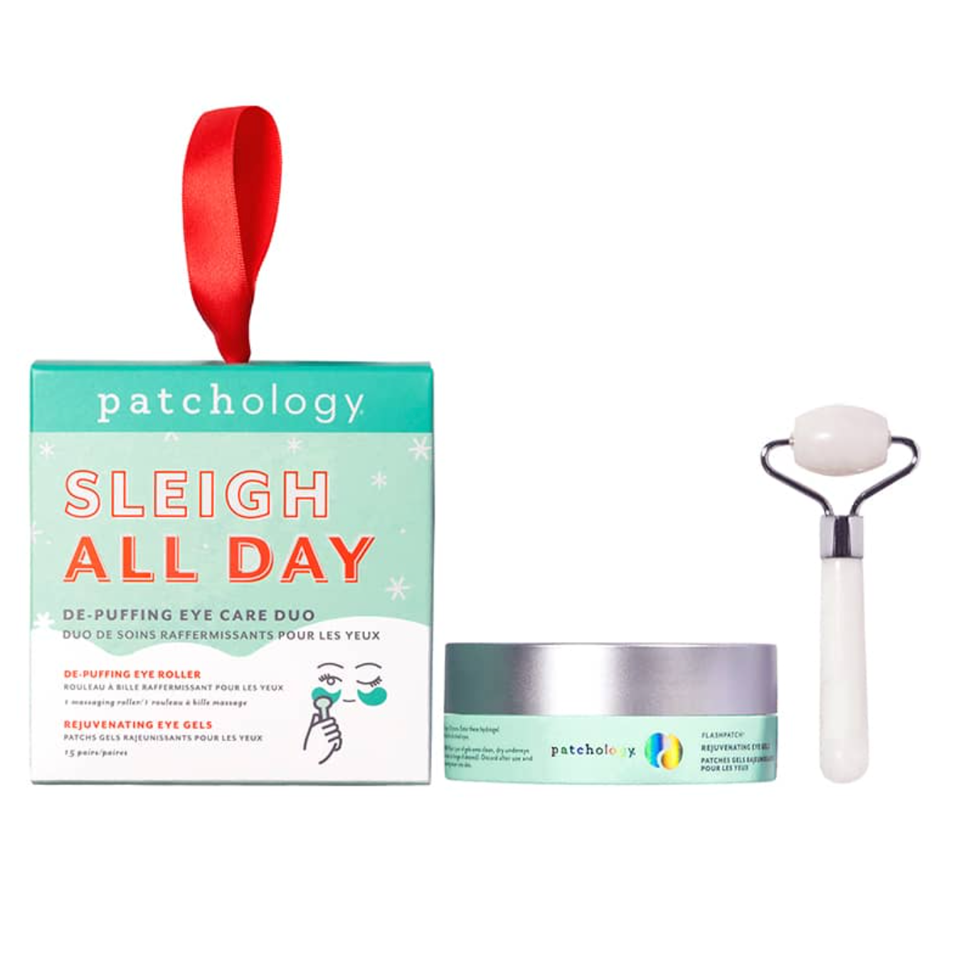 Patchology Sleigh All Day - Святковий відновлюючий набір патчів з ролером