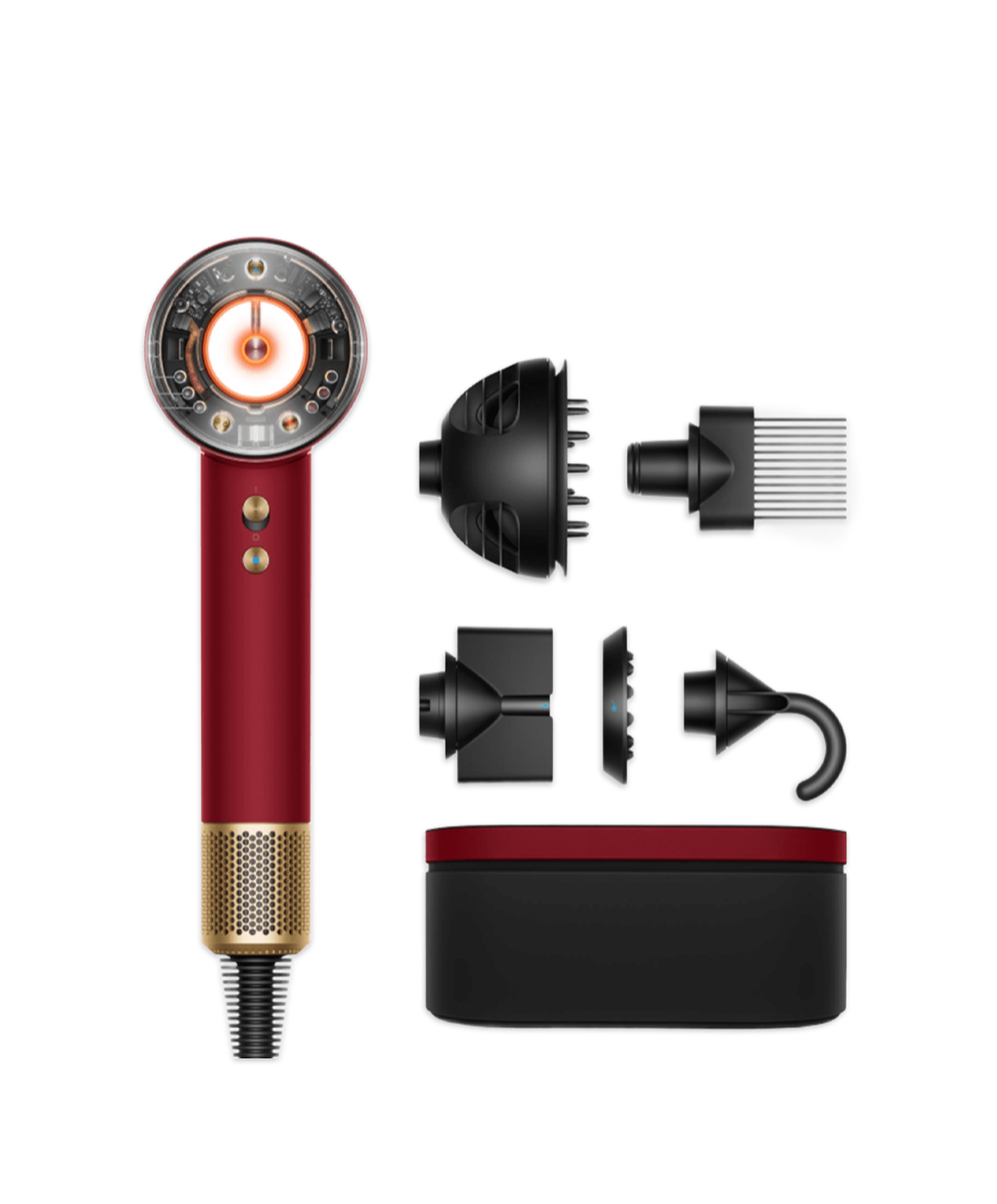 Dyson НD16 Supersonic Nural Red Velvet-Gold - Фен червоний оксамитовий-золотий